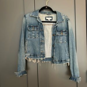 LOFT Distressed Denim Jacket